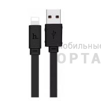 Кабель USB to Lightning HOCO X5 Bamboo, 1.0м, 2.1A,  чёрный