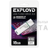 USB  16GB  Exployd  670  белый