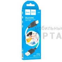 Кабель USB to Lightning HOCO X90 Cool, 1.0м, 2.4A,  белый