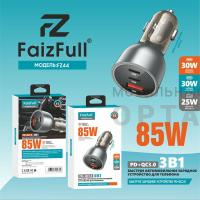 АЗУ блок питания FaizFull FZ44 USB-С x2 30W, USB-A25W (85W)