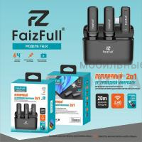 Микрофон петличный FaizFull FQ26 Type-C c перех lightning 2mic+кейс