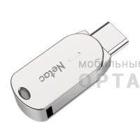 Флешка USB3.0 16 Гб  Netac U785C Dual, USB + TypeC, серебро