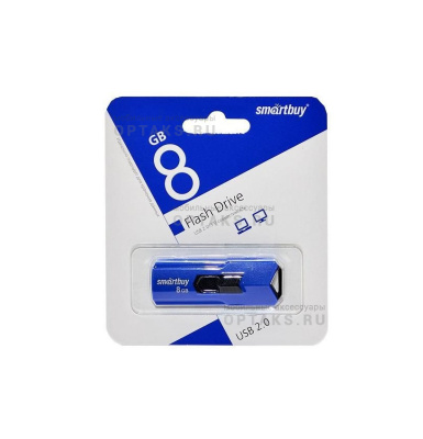 Флешка USB 8 Гб SmartBuy Stream, USB2.0, пластик, синий